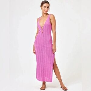 NWT LSpace Tricia Knit Maxi Dress in Rosebud